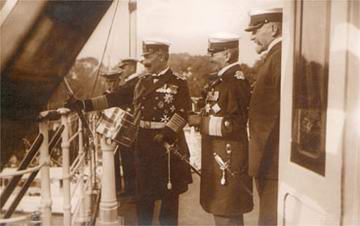 Wilhelm II podczas przegldu floty
