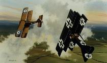 Czarny Fokker Jacobsa w walce